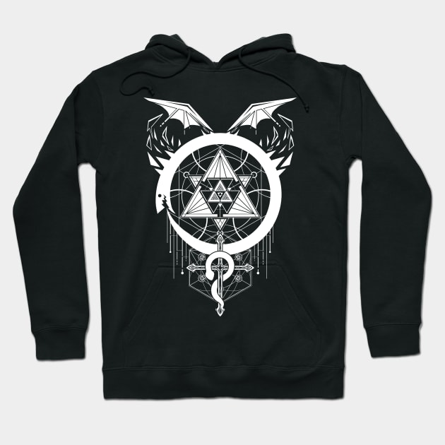 White Snakes of Alchemy Hoodie by njonestees